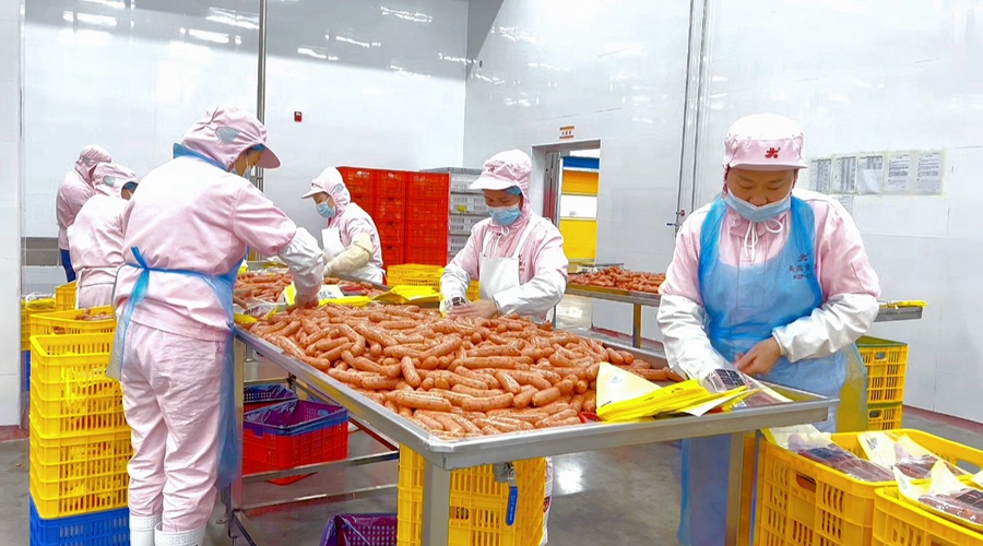 铆足干劲！兴国肉制品企业加工生产忙，猪肉产业链焕发新活力